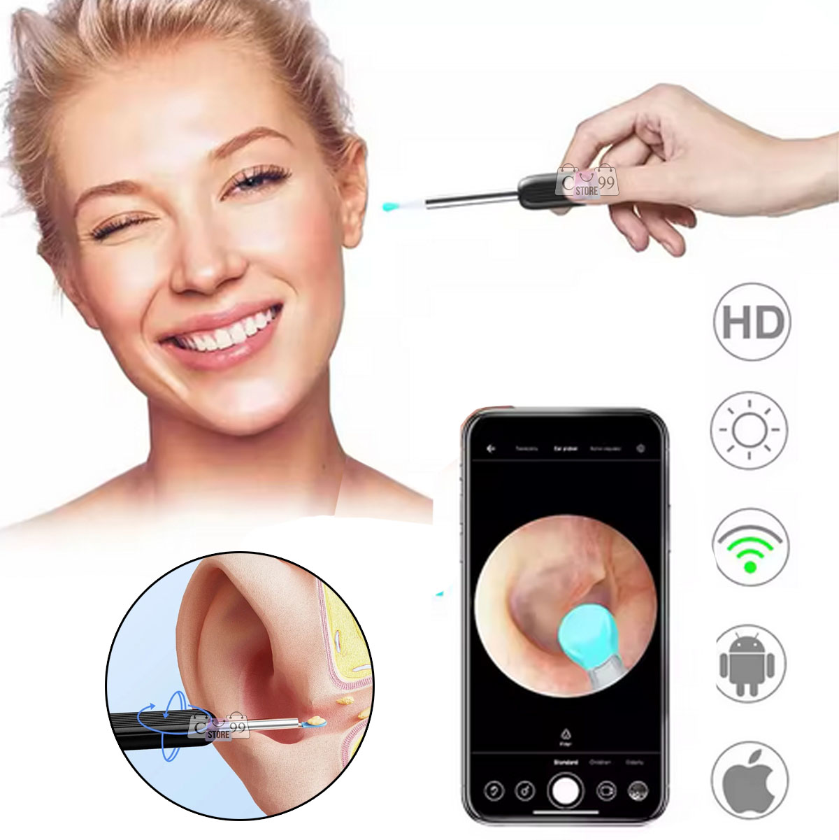 Miniatura 2 de Limpiador De Oídos Con Cámara Endoscopio